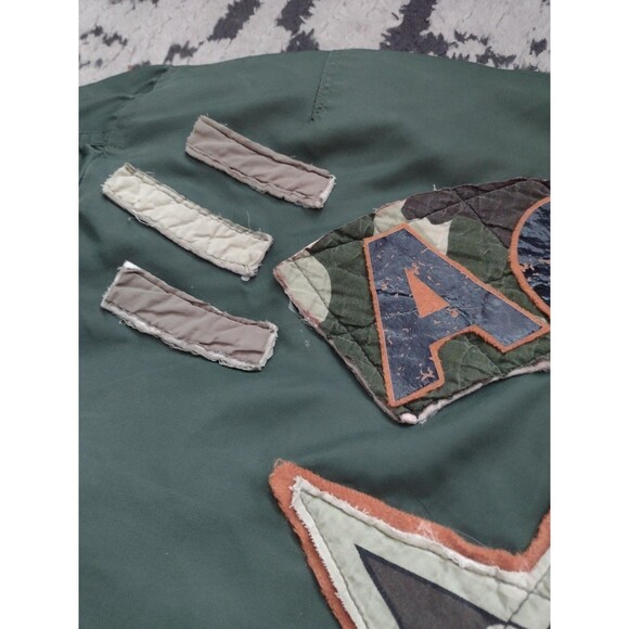 Custom One Off Vintage MA-1 Bomber Flight Jacket ACES AIRFIELD Sz xl Reversible - Picture 12 of 16